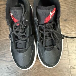 Jordon Black and Red High-Top Sneakers